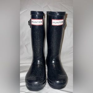 Hunter Kids Black Rain Boots